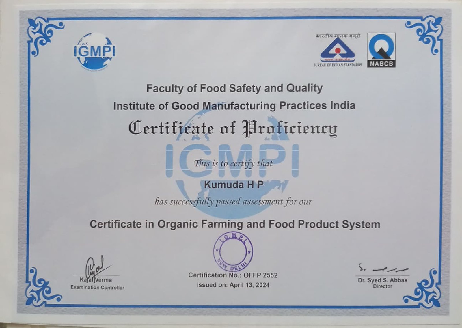 Organic Farming & Food Product System
